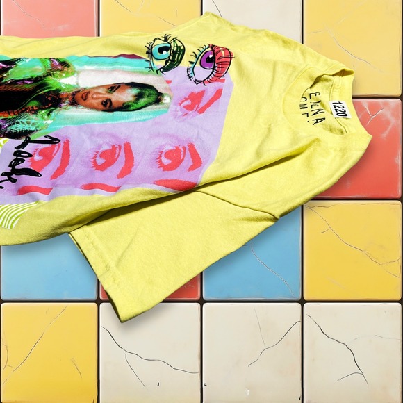 Selena Gomez Concert Band Tee Y2K Women S Yellow Album Look At Her Now Shirt Pop - Picture 10 of 12